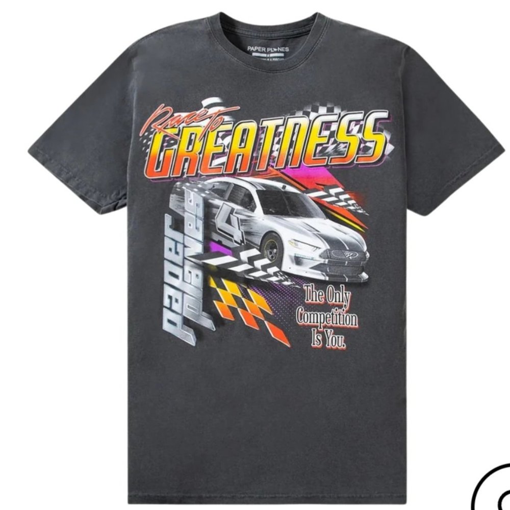 Paper Planes Dark Gray Race to Greatness Tshirt | 2XL